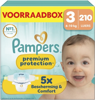Pampers Premium Protection  luiers maat 3 - 210 stuks
