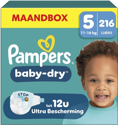 Pampers Baby Dry  luiers maat 5 - 216 stuks