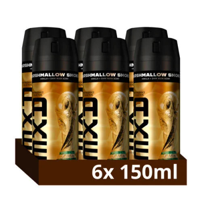 AXE Fine Fragrance Collection Premium Deodorant Bodyspray - Marshmallow Smoke FIFA Limited Edition - verrijkt met essentiële oliën - 6 x 150 ml