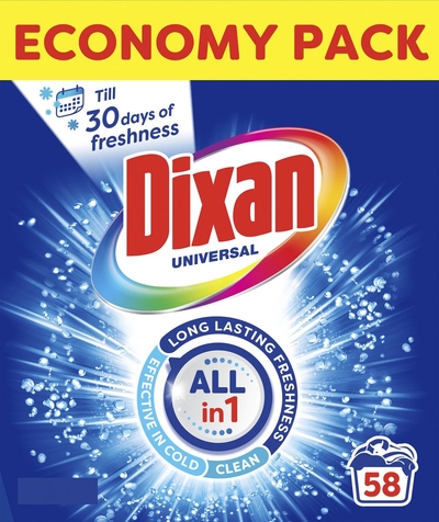 Dixan  waspoeder witte was & gekleurde was - 58 wasbeurten