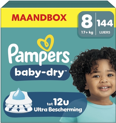 Pampers Baby Dry  luiers maat 8 - 144 stuks