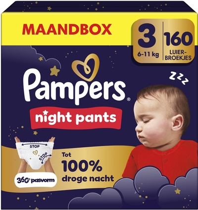 Pampers Baby Dry Night Pants  luierbroekjes maat 3 - 160 stuks