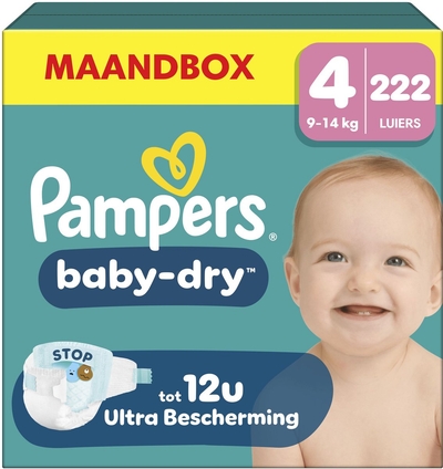 Pampers Baby Dry  luiers maat 4 - 222 stuks