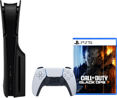PlayStation 5 Slim Disc Edition + Call of Duty: Black Ops 7 + Covers Zwart