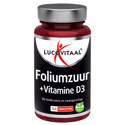 Lucovitaal Foliumzuur + Vitamine D3 - 120 tabletten