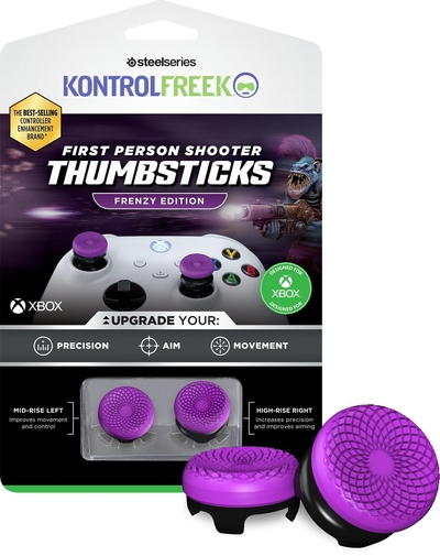 KontrolFreek FPS Freek Frenzy voor Xbox | Performance Thumbsticks | 1 High-Rise, 1 Mid-Rise | Purple/Black