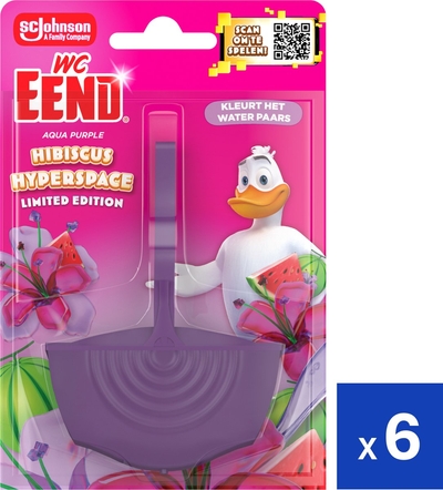 WC Eend Aqua Purple Hibiscus Hyperspace Toiletblok - 6 Toiletblokken