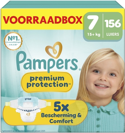 Pampers Premium Protection  luiers maat 7 - 156 stuks