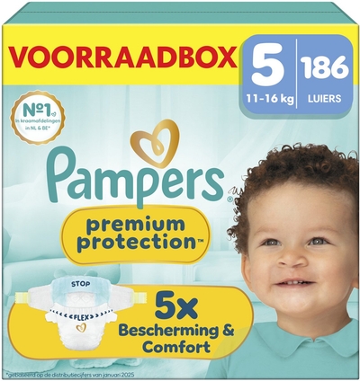 Pampers Premium Protection  luiers maat 5 - 186 stuks