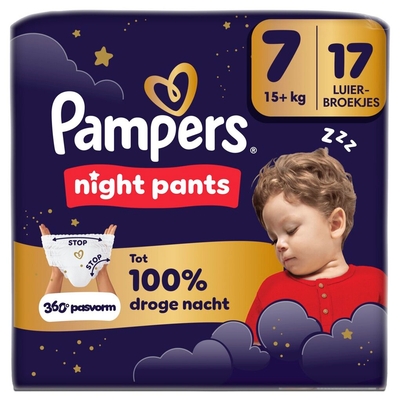 Pampers Baby Dry Night Pants  luierbroekjes maat 7 - 17 stuks