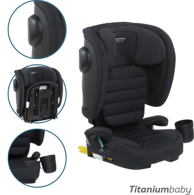 Titaniumbaby Autostoel Solid Liam Black 100-150 cm.