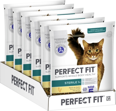 Perfect Fit Kattenbrokken - Steriel Adult - Kip - 6x750g kattenbrokken