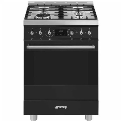 SMEG C6GMMBNLK2 Classici Gasfornuis met Elektrische Oven - Mat Zwart