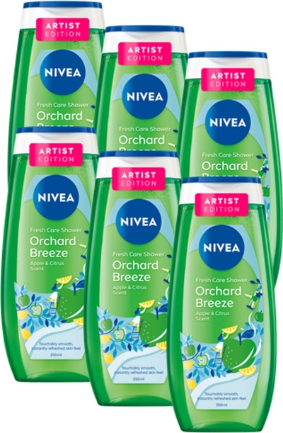 NIVEA Orchard Breeze Verfrissende Douchegel - Shower Gel  - 6 x 250ml
