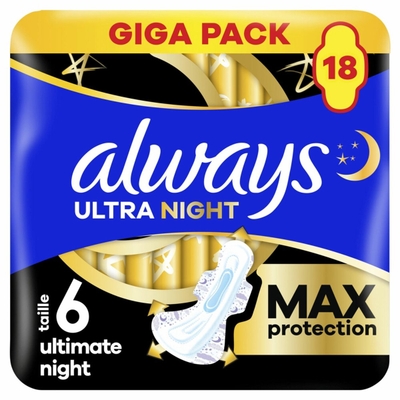 Always - Maandverband - Ultimate - Night - 18 Maandverband - 1 stuk