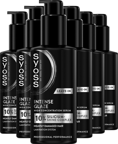 Syoss Glaze High Concentration Serum - Haarserum - Leave-In Haarverzorging - Intense Glans en Zijdezacht Haar - Vermindert Pluis tot 24u - Voor Dof en Futloos Haar - Met 10% Silicium-Shine Complex - 6x100ml