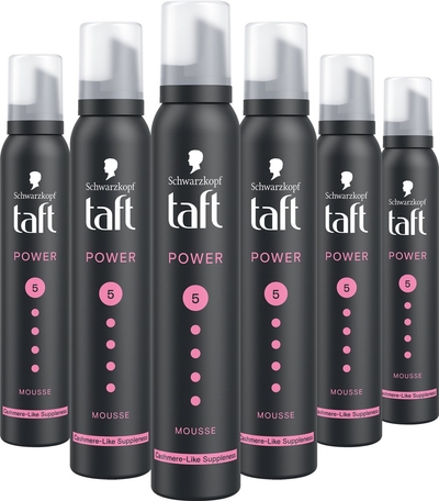 Taft Power Cashmere Mousse - Haarstyling - Haarmousse  - 6x 200 ml