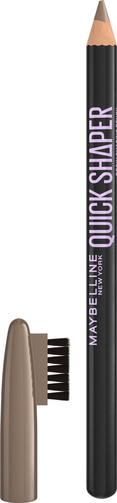 Maybelline New York Quick Shaper Wenkbrauwpotlood - Met penseelpunt en borstel - Blijft tot 17 uur zitten - 3x