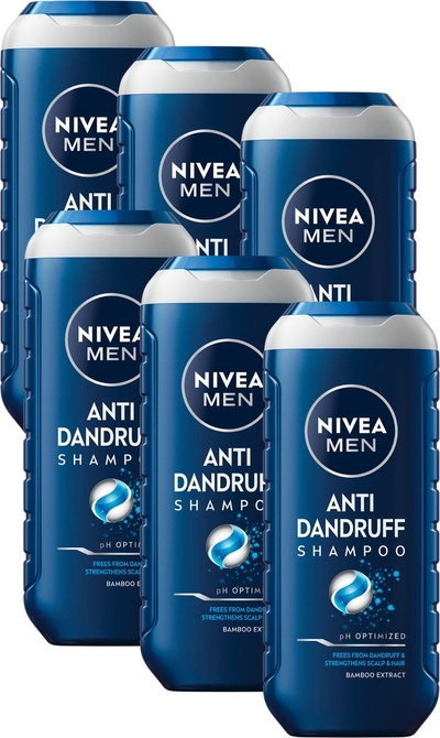 NIVEA MEN Anti-Roos Shampoo Mannen - Haarverzorging voor Mannen  - 6x 250ml