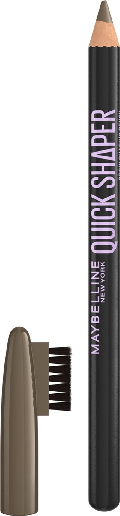 Maybelline New York Quick Shaper Wenkbrauwpotlood - Met penseelpunt en borstel - Blijft tot 17 uur zitten - 3x