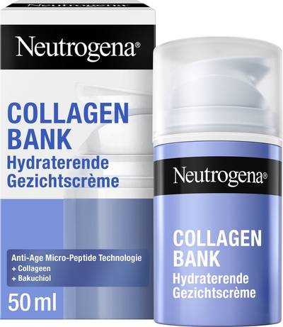 Neutrogena Collagen Bank Hydraterende Gezichtscrème met Micropeptidetechnologie, Collageen en Bakuchiol, Tegen Huidveroudering, 50 ml