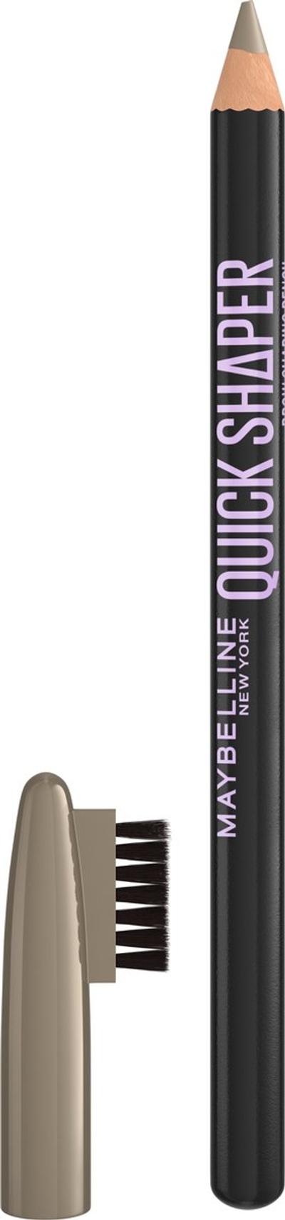 Maybelline New York Quick Shaper Wenkbrauwpotlood - Met penseelpunt en borstel - Blijft tot 17 uur zitten - 3x