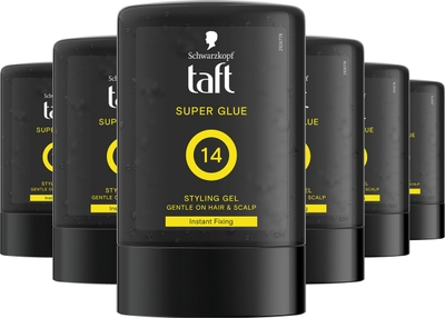 Taft Men Power Gel Super Glue Hold 14 - Haarstyling - Haargel - Sterke Fixatie  - 6x 300 ml