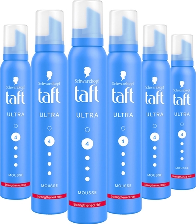 Taft Ultra Strong - Haarstyling - Haarmousse - Sterke Fixatie  - 6x 200ml