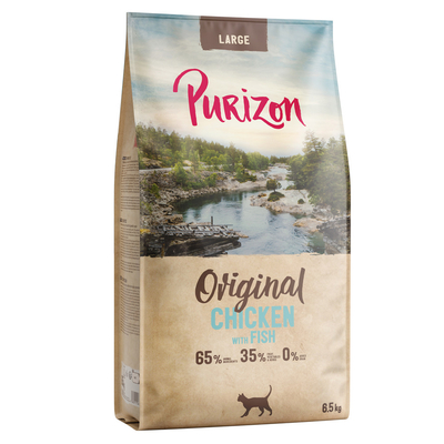 Purizon Large Adult Kip & Vis - graanvrij - Nieuw Receptuur: Dubbelpak 2 x 6.5 kg - kattenbrokken