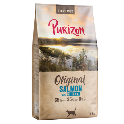 Purizon Gesteriliseerde Adult Zalm met Kip - graanvrij - Nieuw Recept: 6.5 kg - kattenbrokken
