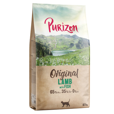 Purizon Original Lam met vis - graanvrij -  Nieuw Recept Dubbelpak: 2 x 6.5 kg - kattenbrokken
