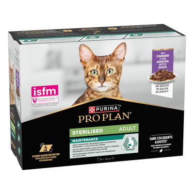 PURINA PRO PLAN Cat Sterilised Adult Maintenance 10 x 85 g - Eend - natvoer katten