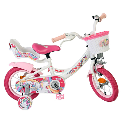 Volare Unicorn kinderfiets - 12 inch - wit