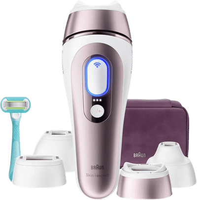 Braun Smart Skin i·expert - IPL ontharingsapparaat - PL7431 - Haarverwijdering Voor Thuis - Met Gratis App - 4 Slimme Koppen