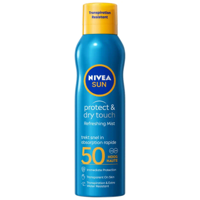 Nivea Sun Protect en Dry Touch Spray SPF50 200ml Transparante Zonnespray