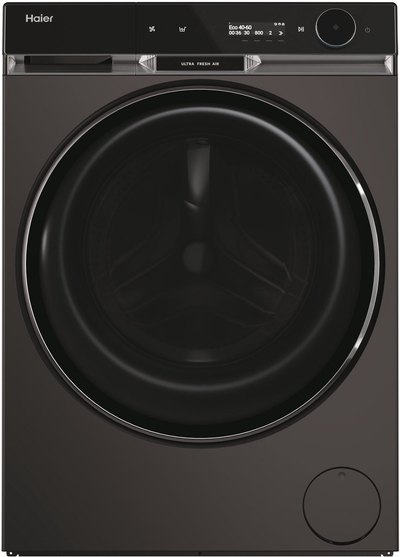 Haier HW100-BD14397PGU1 – De stilste wasmachine op de markt – 10 kg – Energieklasse A – Stoomfunctie – Automatische dosering – Direct Motion-motor – Antibacteriële behandeling (ABT) – 16 programma’s – Antraciet – 10 jaar garantie op onderdelen