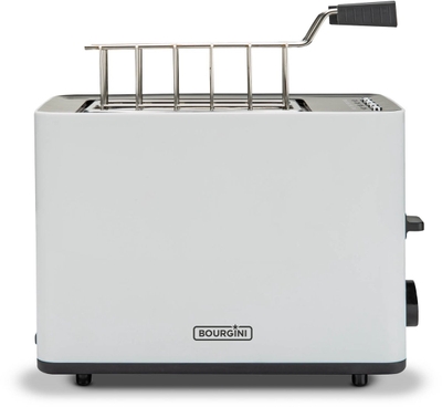 Bourgini Tosti Toaster met Bagelfunctie - Broodrooster met Tostiklemmen - Wit- Matte Finish - Extra brede sleuf geschikt voor 2 tosti's