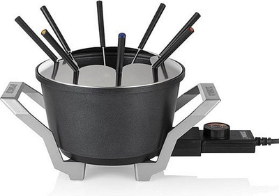 Princess Fonduepan 173100 – Elektrische fondueset - 8 personen - Geschikt voor kaas, olie, chocolade en bouillon - 2 meter snoer - Regelbare thermostaat - 1.5 liter