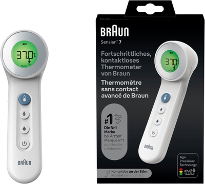 BraunBraun 3-in-1 no touch Thermometer BNT400 - Voorhoofd - Koortsthermometer - Infrarood Lichaamsthermometer