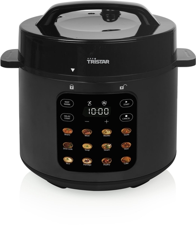 Tristar RK-6160 - Rijstkoker met stomer - Multicooker - 6L - Snelkookpan - 1000W - Zwart