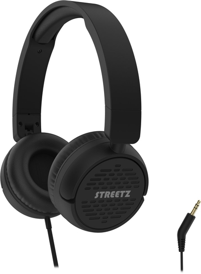 Streetz H100-BLK hoofdtelefoon/headset Hoofdtelefoons Bedraad Hoofdband Muziek Zwart