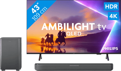 Philips Ambilight 43'' PUS8500 QLED 4K (2025) + Philips TAB5309