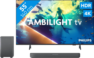 Philips Ambilight 55" PUS8000 4K (2025) + Philips TAB5309