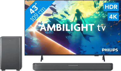 Philips Ambilight 43" PUS8000 4K (2025) + Philips TAB5309