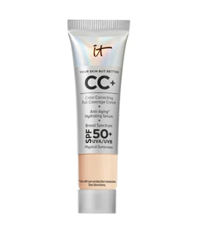 IT Cosmetics Your Skin But Better CC+ Crème SPF50+ 12ml - Hydraterend - Hoge Dekking & Satijnen Finish - Light - Travel Size
