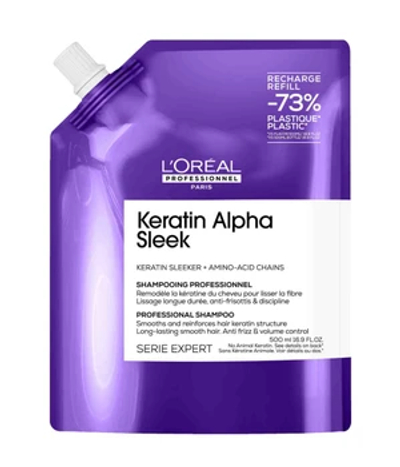 L'Oréal Professionnel Paris Keratin Alpha Sleek Refill Shampoo 500 ml
