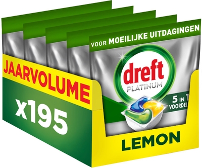 Dreft Platinum Citroen vaatwastabletten  - 195 wasbeurten
