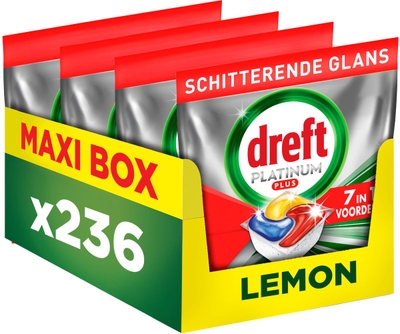 Dreft Platinum Plus Plus & Citroen vaatwastabletten  - 236 wasbeurten