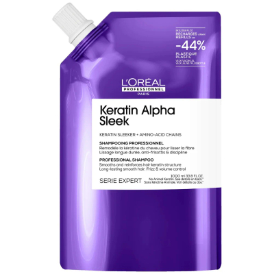 L'Oréal Professionnel Keratin Alpha Sleek Shampoo Refill - 1000ml