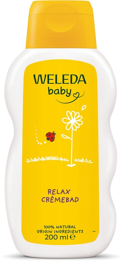Weleda Baby Calendula Relax Crèmebad - Lavendel & Neroli - Baby Badolie - Kalmerende, Ontspannende Geur - Reinigt, Verzorgt & Kalmeert - 100% Natuurlijke Ingrediënten - 200ml